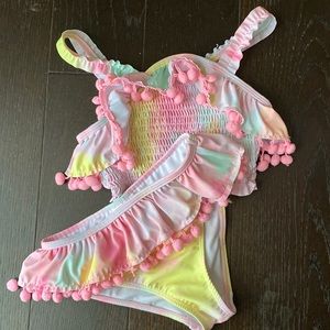 Nicole Miller Watercolor two piece swimsuit